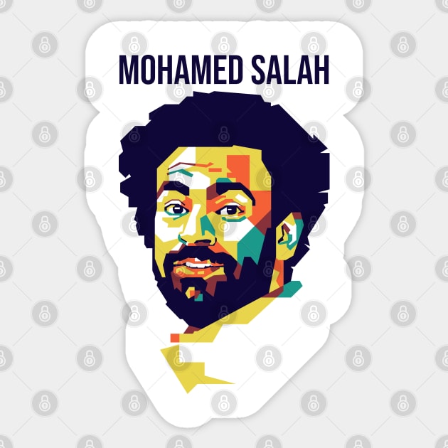 Mohamed Salah on WPAP Style 2 Sticker by pentaShop